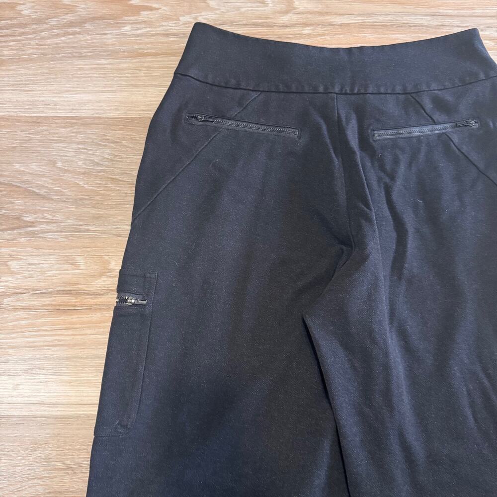 Athleta Venice Heathered Cargo Pant Black Wide Leg High Rise Women's 14 Tall - Picture 5 of 11